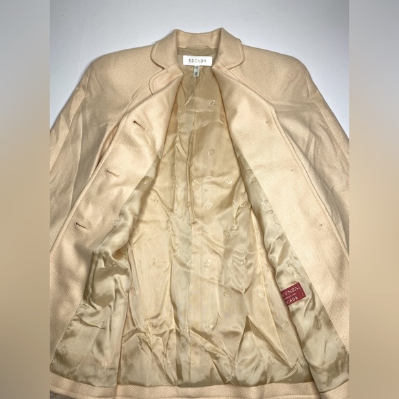 Escada Cashmere/Silk Vintage Professional Peachy Pink Women's Jacket Sz 36 - Picture 5 of 9